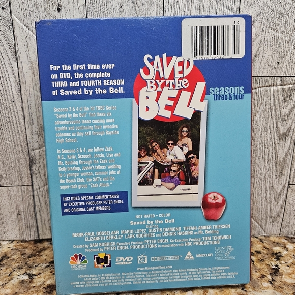 Saved By The Bell DVD Seasons Three & Four 4-Disc DVD Season 3 Season 4 - Picture 6 of 12